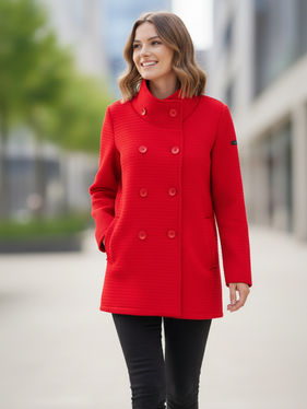 Cappottino collo in piedi  rosso 