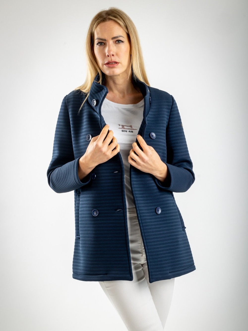 CAPPOTTINO COLLO IN PIEDI  BLU 