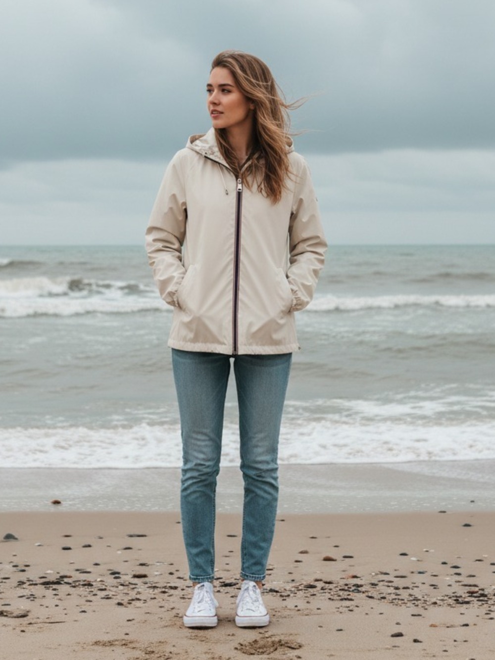 IMPERMEABILE REVERSIBILE  CREMA 