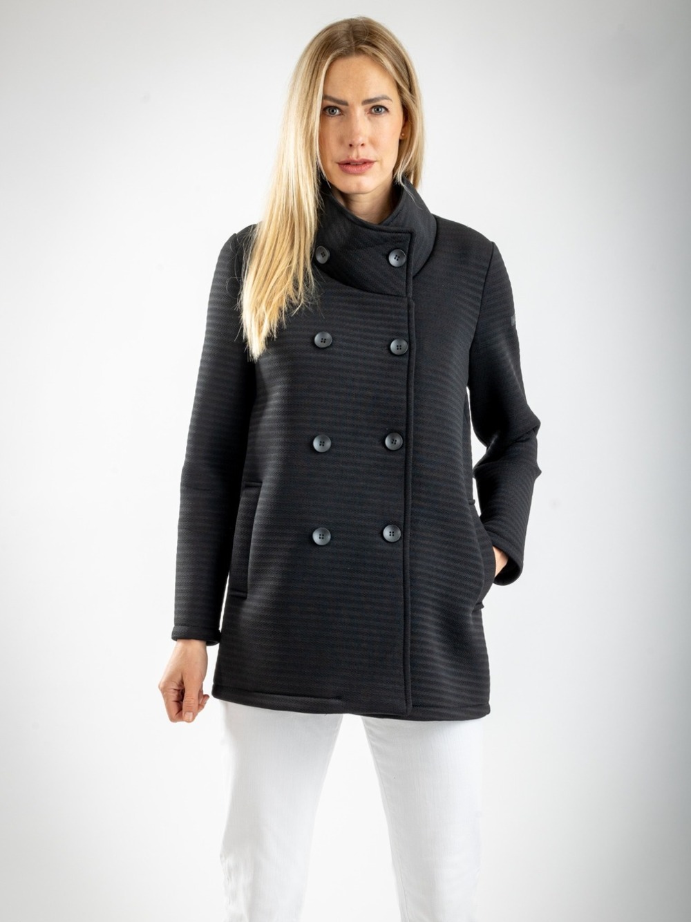 CAPPOTTINO COLLO IN PIEDI  NERO 