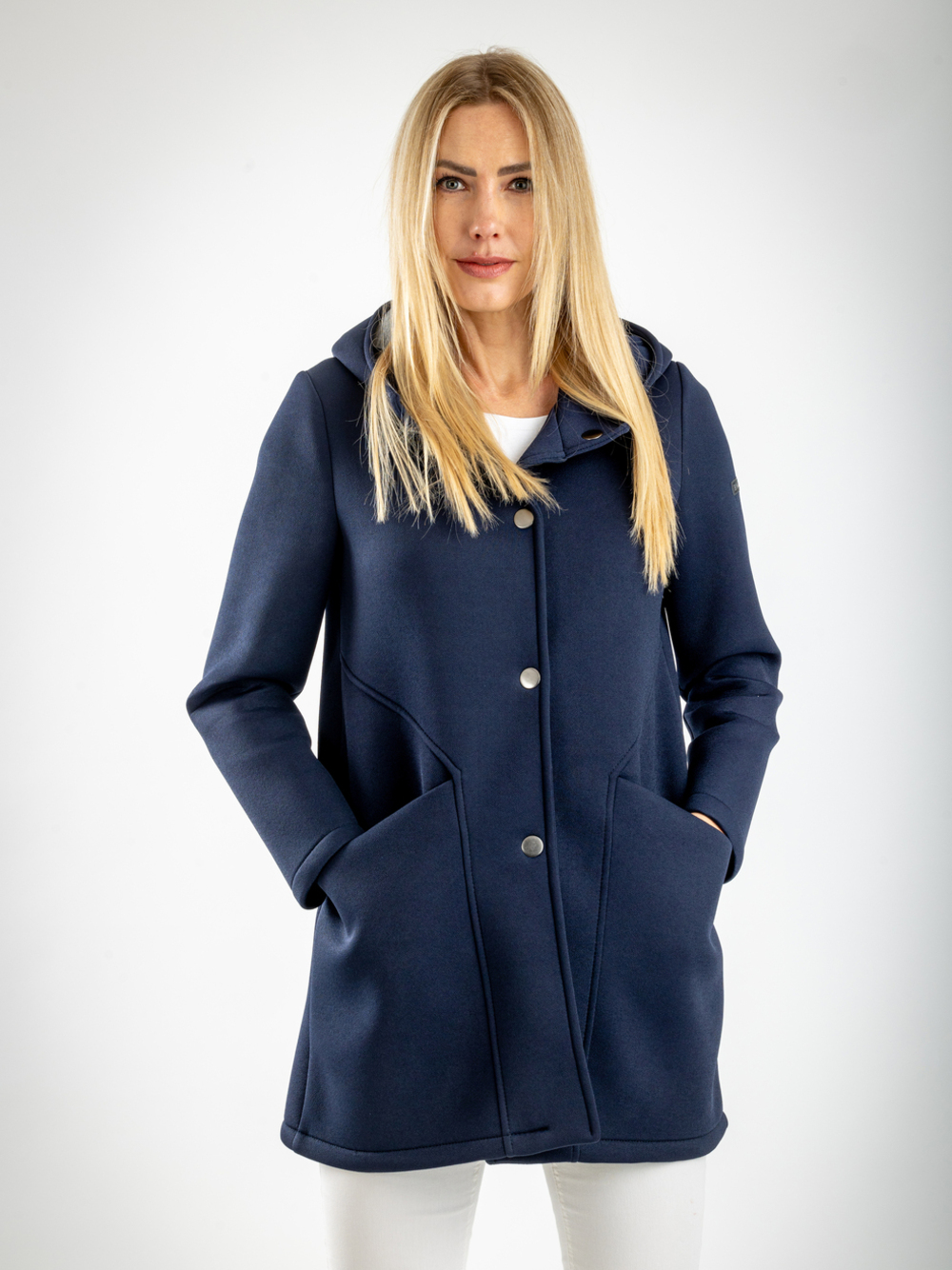 PARKA CON CAPPUCCIO  BLU 