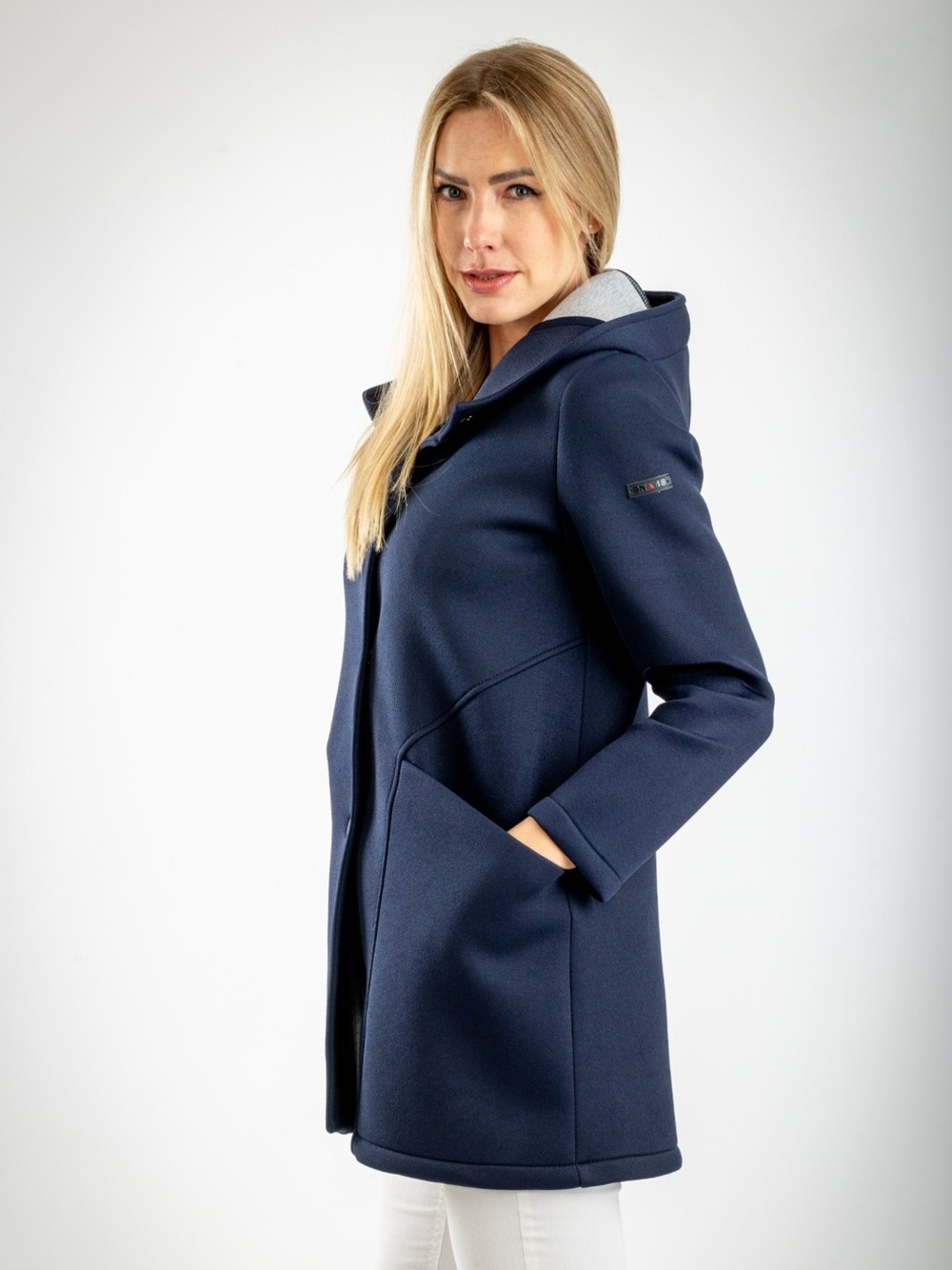 PARKA CON CAPPUCCIO  BLU 