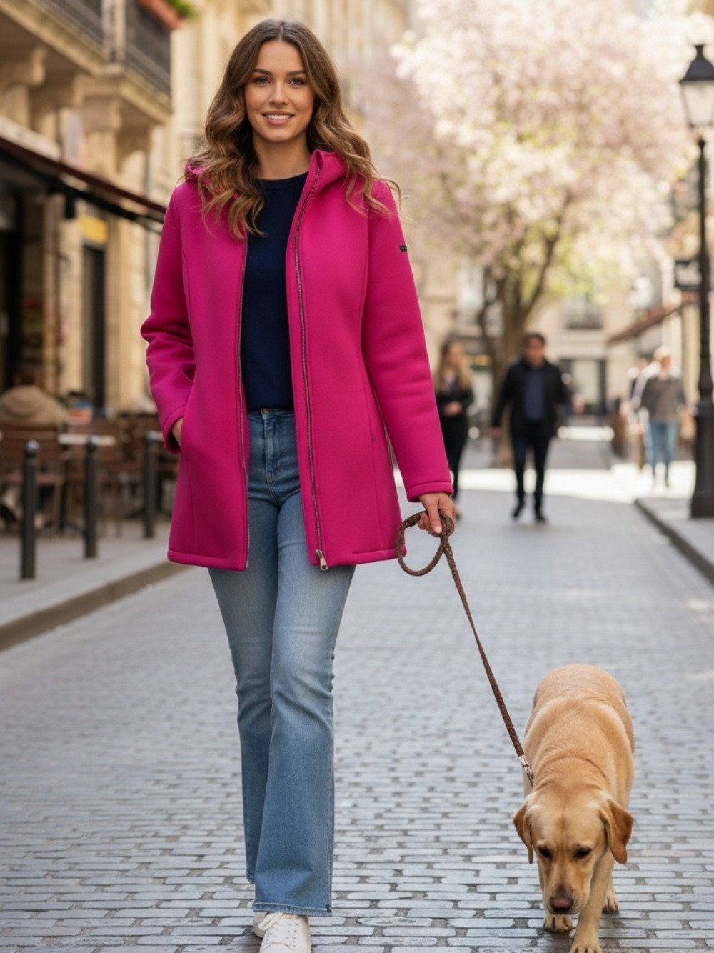PARKA CON ZIP  FUCSIA 